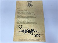 Autograph COA Harry Potter Letter