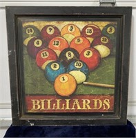 Billiards by Mollie B. Wood Sign