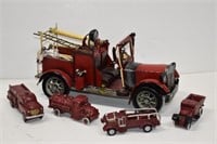 Firetruck Resin & Metal Decor