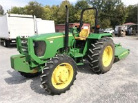 2014 John Deere 5055E tractor with MX6 rotary