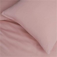 Pink Duvet Cover and Pillow Case Set- King