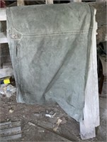 8 x 12’ green Canvas tarp good