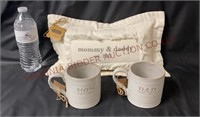 Mud Pie Mommy & Daddy Est 2021 Mugs & Pillow