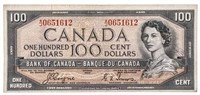 Bank of Canada 1954 $100 Devil's Face
