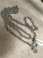 14 ft chain , 2 hooks