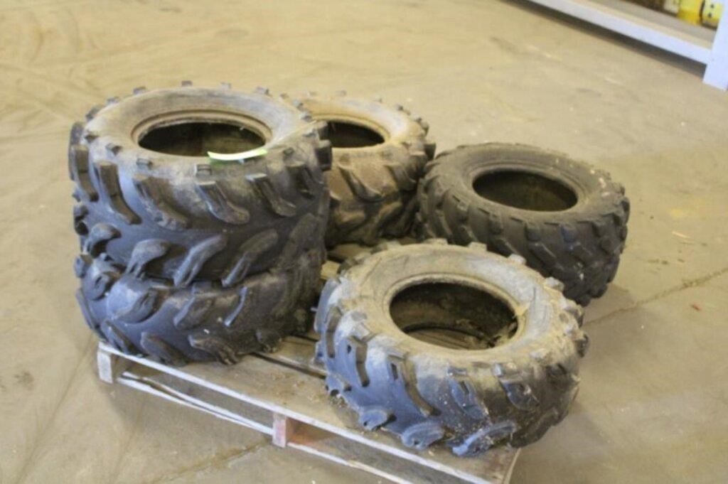 (5) ATV Tires (3) 27x12-12,(1) 27 x10-12,(1) 26 x
