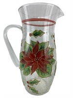 Celebrations 72oz HandPainted Poinsettia Pitcher