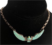 Native American Sterling Silver, Turquoise Eagle