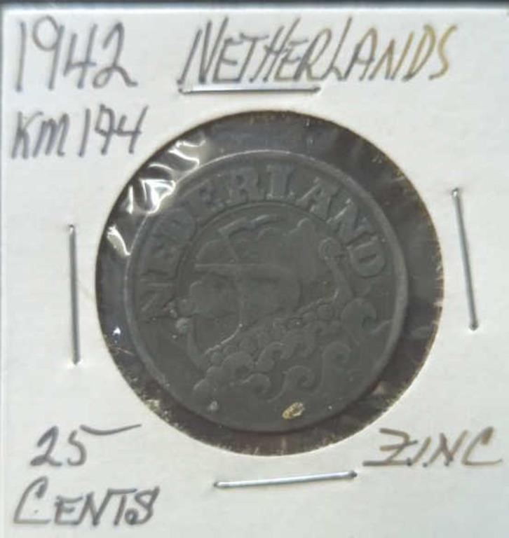 1942 Netherlands coin