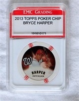 2013 Topps Bryce Harper Poker Chip Graded