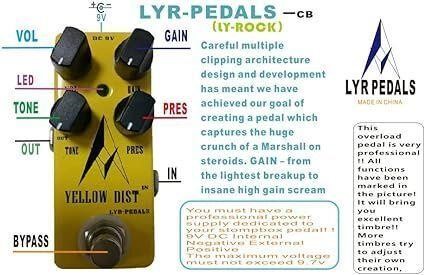 85$-LYR PEDALS(LY-ROCK),Guitar Mini Distortion