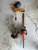 Worx Hedge trimmers and weed eater