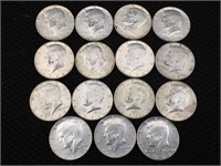40% Silver Kennedy Half Dollars - 14 total