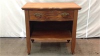 Outstanding Antique Oak Wash Stand Table
