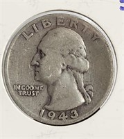 1943 S Washington Silver Quarter US
