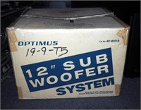 Optimus 12” Sub Woofer Speaker System In Box