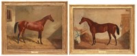 2 John F. Herring O/C Horse Portraits
