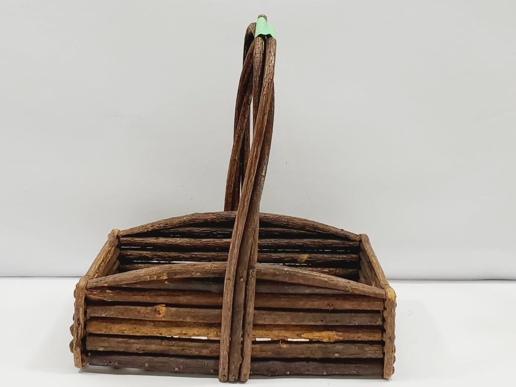 Twig Basket 10" x 6" x 11" tall with handle