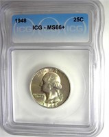 1948 Quarter ICG MS66+