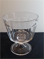 Large Pedestal Basin Vase 9"h X 8"w