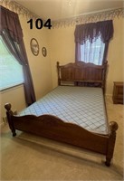 Full size bed frame, mattress & Box Spring