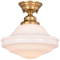 VAXCEL Huntley 12-in W Natural Brass Farmhouse Sch