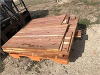 Western red cedar milled lumber. 
3/4”