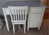 White vanity/ two drawer one door vanity/dresser