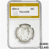 1904-O Barber Half Dollar PGA AU58