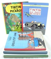 Hergé. Tintin. Lot de 5 volumes dont 3 Eo