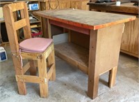 Handmade Work Bench & Chair