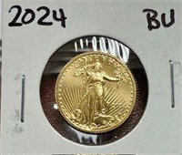 2024 1/10th oz.$5 GOLD EAGLE - BU