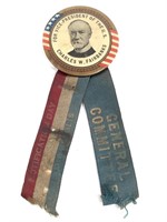 1916 Charles Fairbanks VP Button w Ribbons