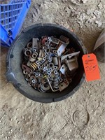 Pan with assorted washers, nuts & bolts