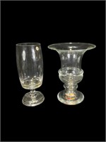 2-Glass Pedestal Vases