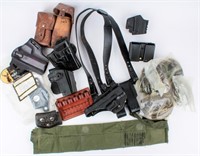 Firearm Lot of Leather Holsters and Accessories