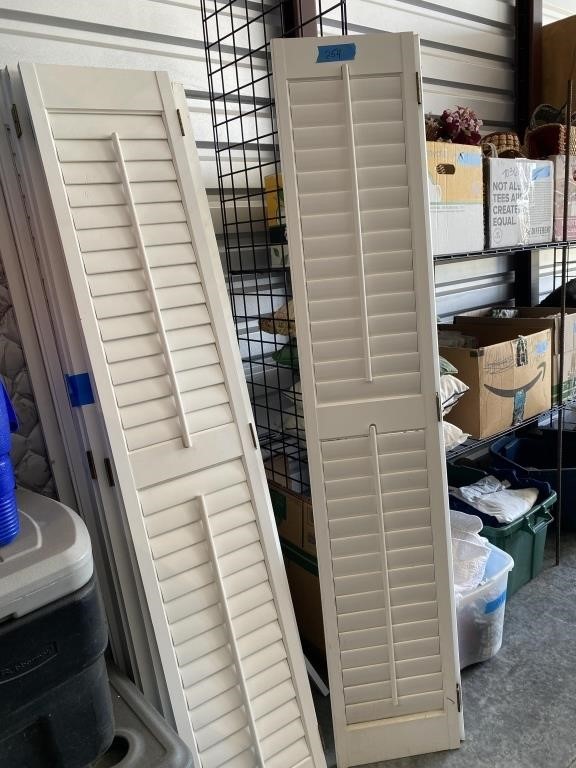 10 White Plantation Shutters 72-3/4x13-1/2