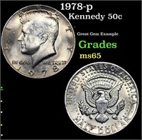 1978-p Kennedy Half Dollar 50c Grades GEM Unc