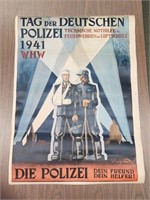 1941 DIE POLIZEI GERMAN PROPAGANDA POSTER