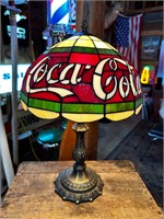 20” Tall Coca-Cola Stained Glass Lamp