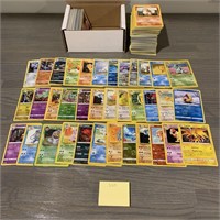 Box of Vintage and Modern Pokemon Cards