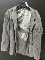 LEATHER JACKET WITH TASSELS