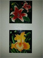 2pc Tile Decor #2 - Orchids