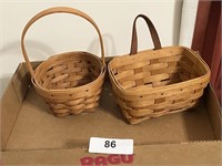 (2) Small Longaberger Baskets