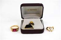 10K Gold Art Deco Men's Ring & More