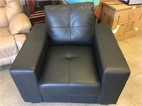 Black Leather Modern Chair
