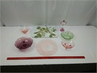 7 pieces of decorative glass