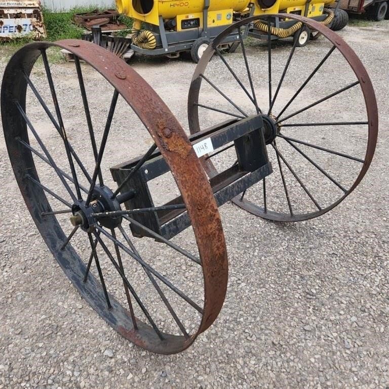 Antique Axle w/ Steel Wheels