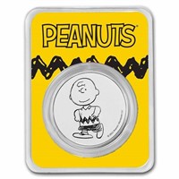 Peanuts Charlie Brown 1 Oz Silver Round In Tep