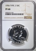 1956 TYPE 2 FRANKLIN HALF DOLLAR NGC